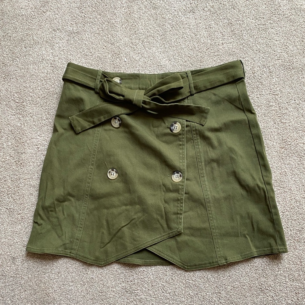 Very J Double Button Skirt